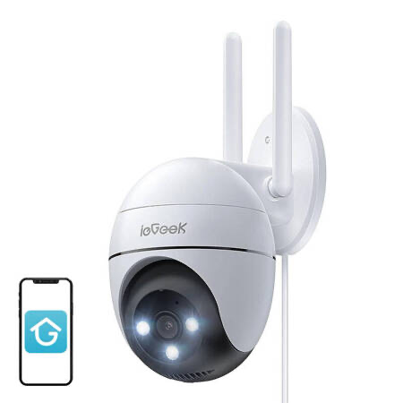 WiFi 3MP Belaidė Besisukanti Lauko Kamera ieGeek ZS-GQ2 WiFi 3MP Belaidė Besisukanti Lauko Kamera ieGeek ZS-GQ2